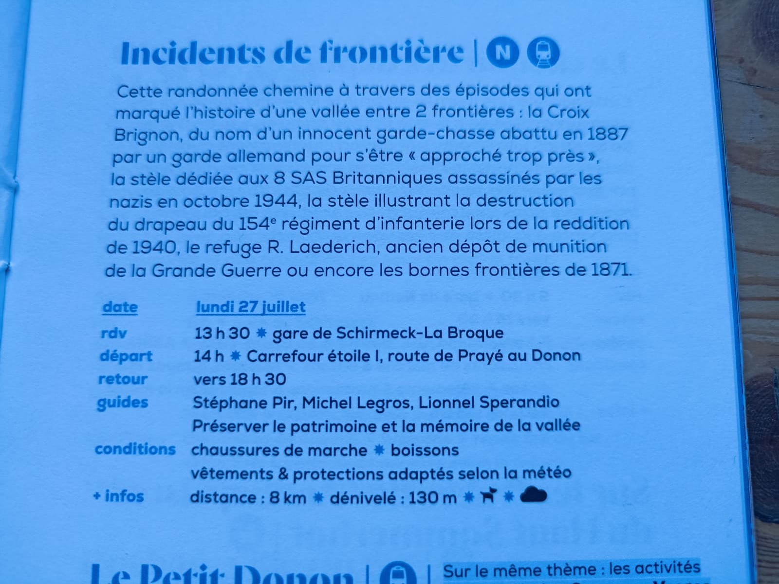 Conférence à Prayé le 27/07 à 15h Conférence à Prayé le 27/07 à 15h